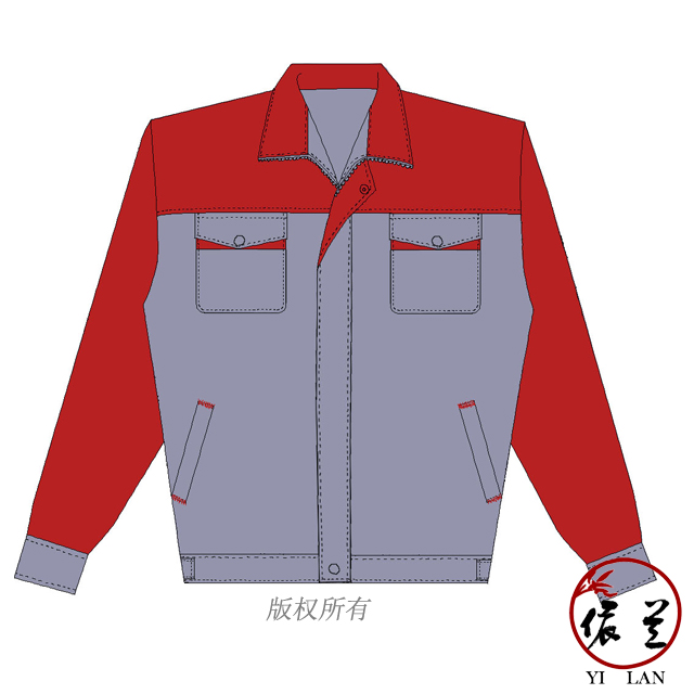 薄款长袖工作服定做